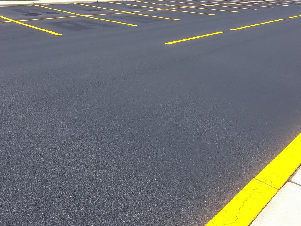 Commercial Parking Lot after paving